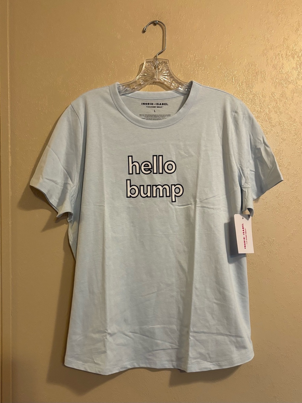 NWT Ingrid & Isabel For Every Belly Maternity Short Sleeve Relaxed Tee sz L